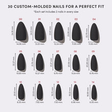 Red Bottom press-on nails - almond shape, medium length