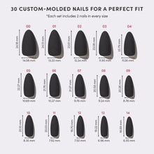 Red Bottom press-on nails - almond shape, medium length