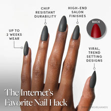 Red Bottom press-on nail design - solid color style detail