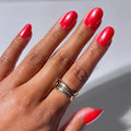 Red Confidence press-on nails in red shade