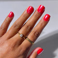 Red Legacy press-on nails in red shade