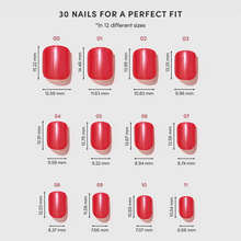 Red Legacy press-on nail bundle - full set view