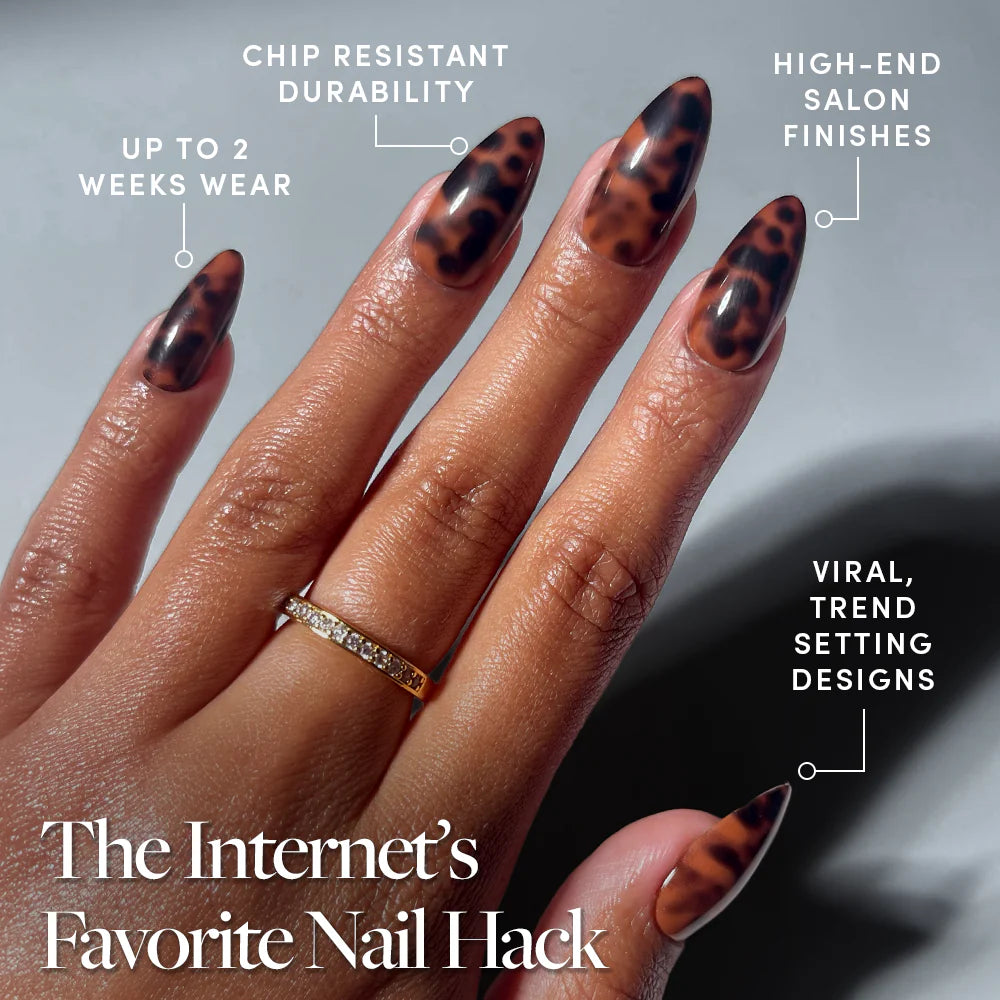 Rich Behavior press-on nails with glossy finish