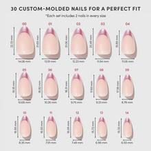Rock Candy press-on nails - almond shape, short length