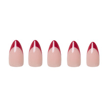 Rose Garden press-on nails - almond shape, short length