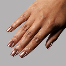 Rose Gold press-on nails - squoval shape, short length