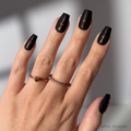 Rosy Remains press-on nails in black shade