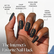 Rosy Remains press-on nails - coffin shape, medium length