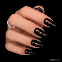 Rosy Remains press-on nail design - solid color style detail