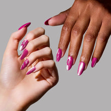 Rosy Siren press-on nails with velvet finish
