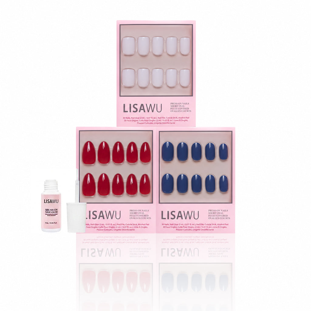 Royal Decadence press-on nails in red shade