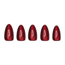 Ruby Slipper press-on nail design - velvet style detail