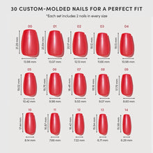 Runway Red press-on nail design - solid color style detail