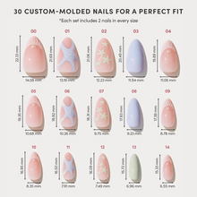 Salty Waves press-on nail design - 3d style detail