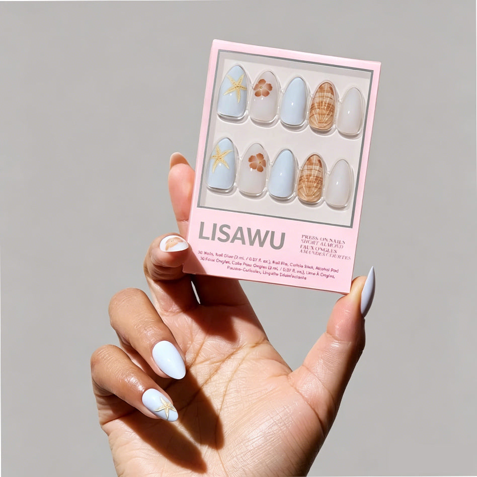 Sea Star press-on nails in brown shade