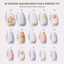 Sea Star press-on nail design - 3d style detail