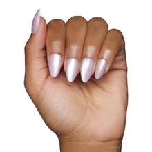 Selenite press-on nails with glossy finish
