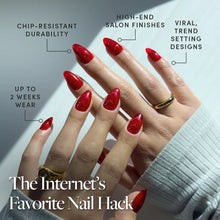 Sent with Love press-on nails in soft pink almond shape stylish nail set for elegant everyday wear