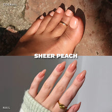 Lisawu Sheer Peach Mani Pedi press-on nail bundle manicure lifestyle photo