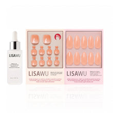 Lisawu Sheer Peach Mani Pedi press-on nail bundle