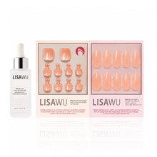 Lisawu Sheer Peach Mani Pedi press-on nail bundle