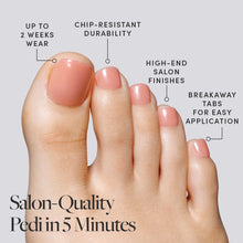 Sheer Peach Toenail press-on nail design - solid color style detail