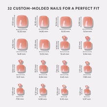 Sheer Peach Toenail press-on nail bundle - full set view