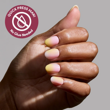 Sherbert press-on nail design - ombre style detail