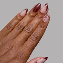 She's A Gift press-on nails with chrome finish