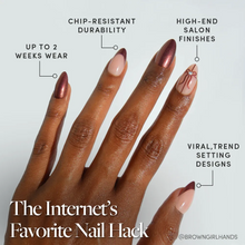 She's A Gift press-on nails - almond shape, short length