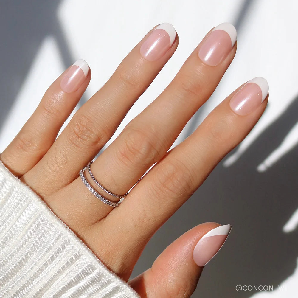 She's a Pearl press-on nails in nude shade