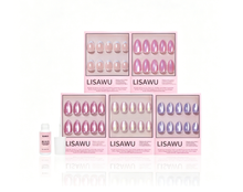 Shimmering Shores press-on nails in pink shade