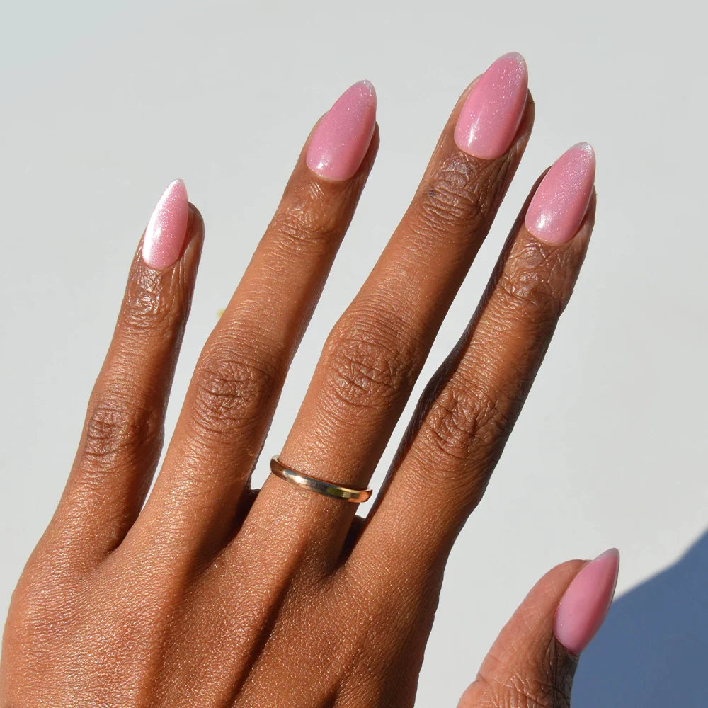 Shine for You press-on nails featuring glossy nude oval shape in a stylish nail set perfect for everyday wear