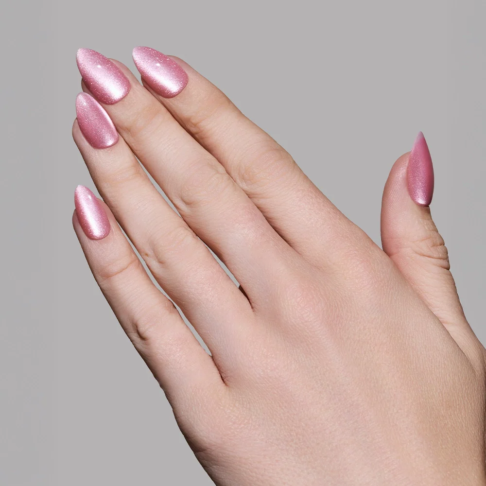 Shine for You press-on nails set featuring glossy sparkle finish and elegant oval shape perfect for stylish nail looks