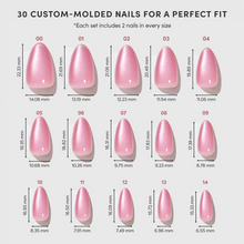 Shine for You press-on nails featuring glossy nude almond shape, elegant style perfect for everyday wear