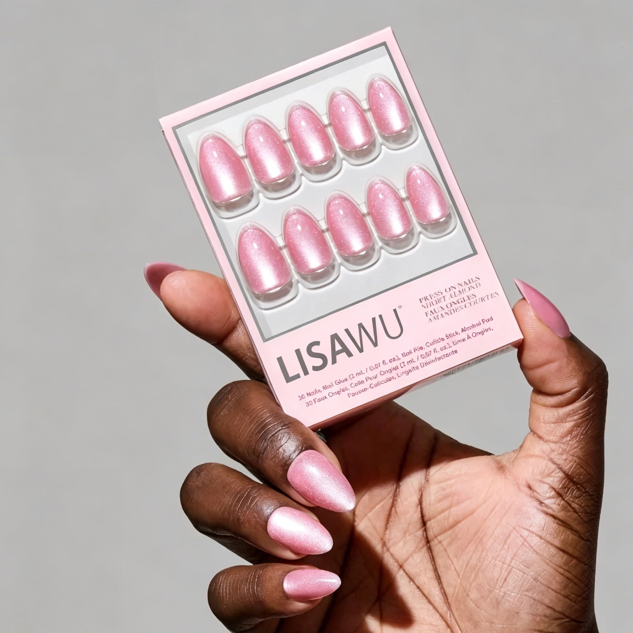 Shine for You press-on nails in glossy pink almond shape perfect for everyday wear stylish nail set