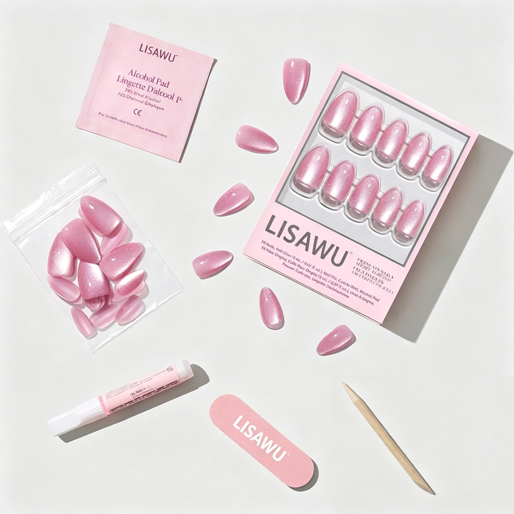 Shine for You press-on nails with glossy finish in elegant style perfect for everyday wear and special occasions