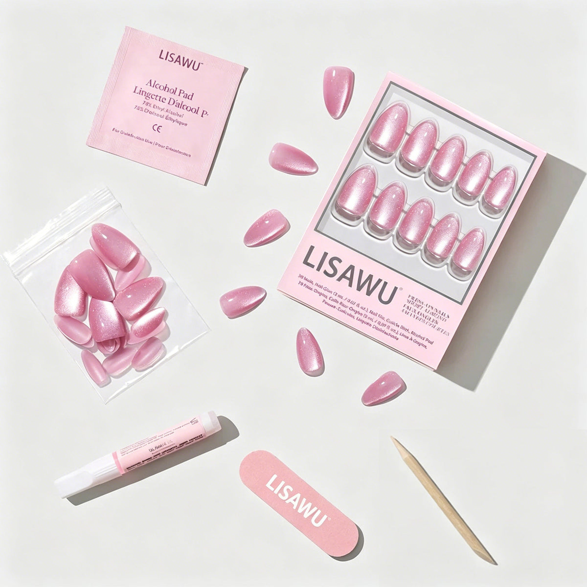 Shine for You press-on nails with glossy finish in elegant style perfect for everyday wear and special occasions