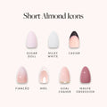 Lisawu Short Almond Icons press-on nail bundle style selection