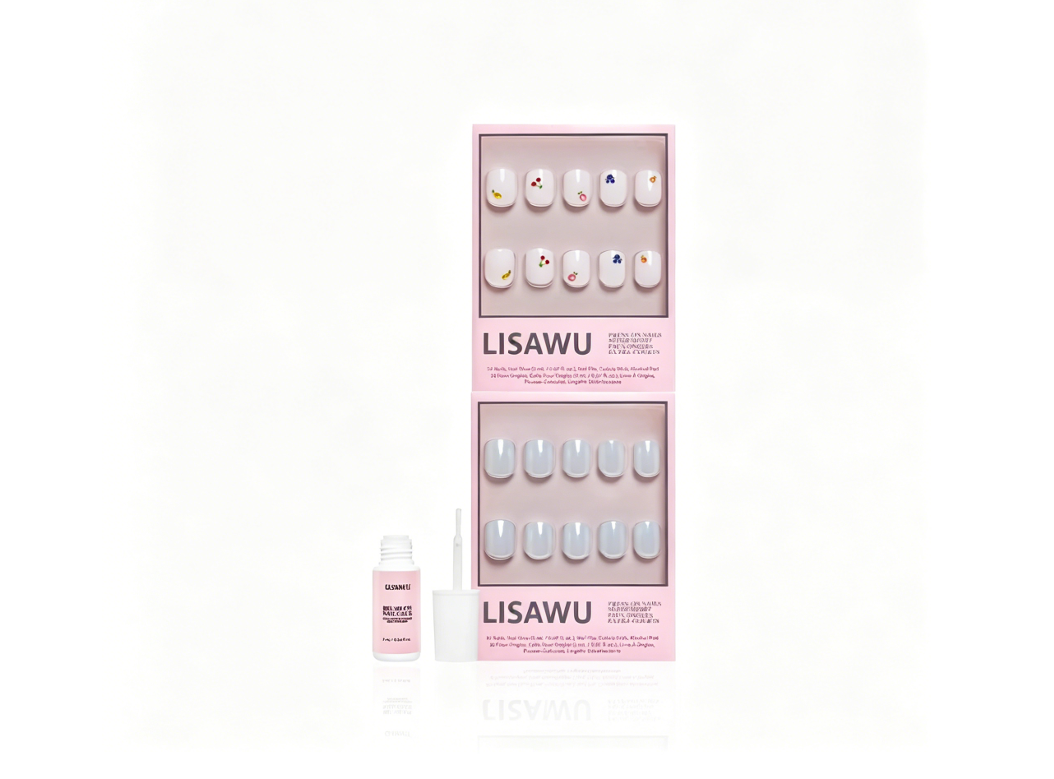 Short & Suite press-on nails in white shade