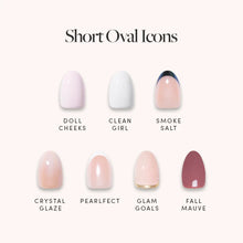 Lisawu Short Oval Icons press-on nail bundle style selection