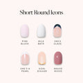 Lisawu Short Round Icons press-on nail bundle style selection