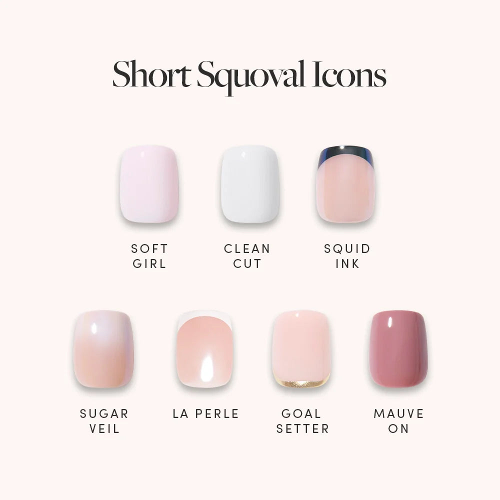 Lisawu Short Squoval Icons press-on nail bundle style selection