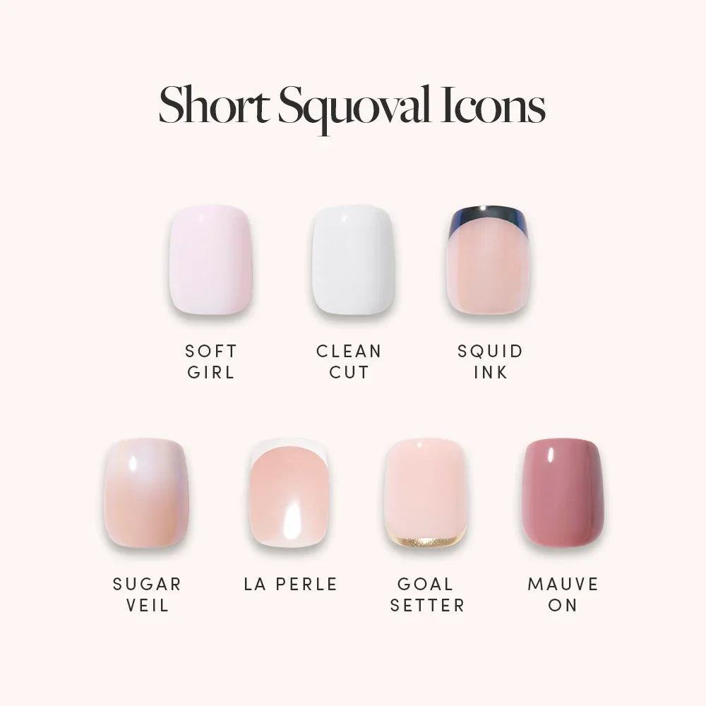 Lisawu Short Squoval Icons press-on nail bundle style selection