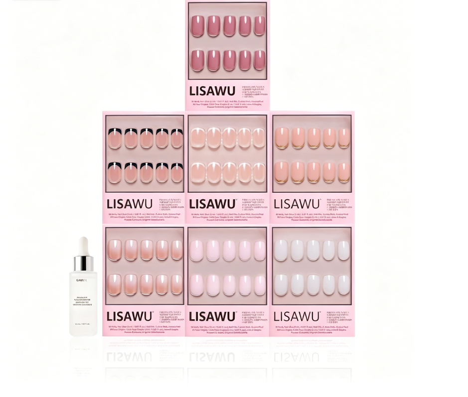 Short Squoval Icons press-on nails in nude shade
