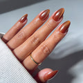 Sicilian Sun press-on nails in brown shade
