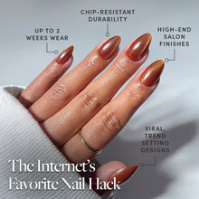 Sicilian Sun press-on nail design - solid color style detail