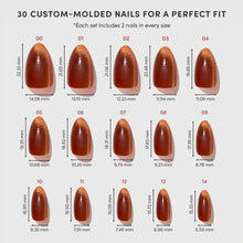 Sicilian Sun press-on nail design - velvet style detail