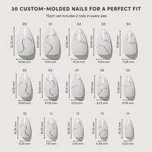 Silent Night press-on nail design - accent nail style detail
