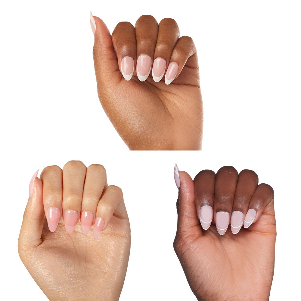 Simple & Clean press-on nails in white shade